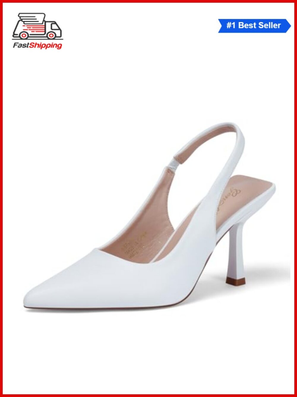✨ Women's Slingback Kitten Heel Pointed Closed Toe Satin Pumps Wedding Party